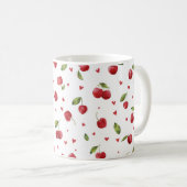 Mug Red Cherries & Hearts Valentine's Day (Devant droit)