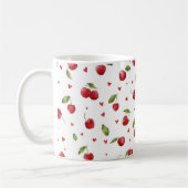 Mug Red Cherries & Hearts Valentine's Day (Gauche)