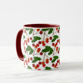 Mug Red Christmas Holly Berries | Vacances (Devant gauche)