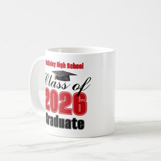 Mug Red Class of 2026 Graduation Keepsake (Devant gauche)