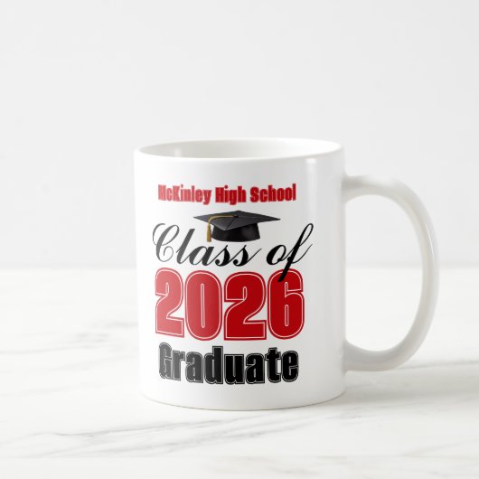Mug Red Class of 2026 Graduation Keepsake (Droite)