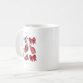 Mug Red Coquette Bow Football Jour Femmes Filles Enfan (Devant gauche)