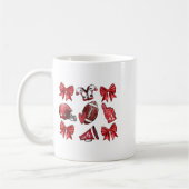 Mug Red Coquette Bow Football Jour Femmes Filles Enfan (Gauche)