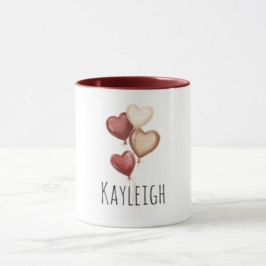 Mug Red Cream Heart Balloons (Centre)