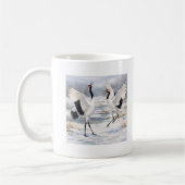 Mug Red-crowned Cranes in Winter (Gauche)