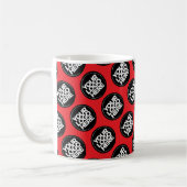 Mug Red Custom logo business pattern employee (Gauche)