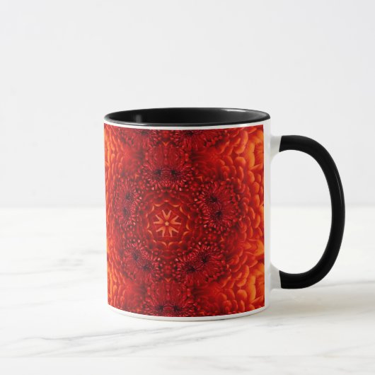 Mug RED DAHLIA FLEURS Abstraites florales (Droite)