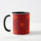Mug RED DAHLIA FLEURS Abstraites florales (Gauche)