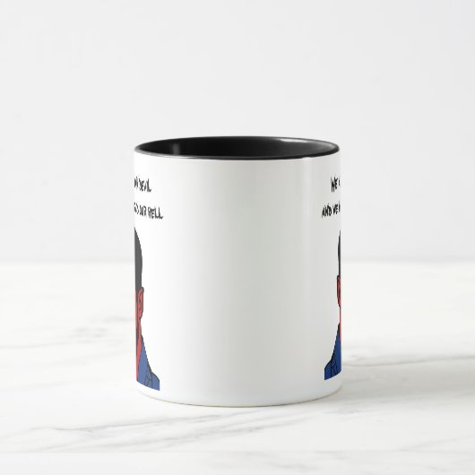 Mug Red Devil Demon Man Lucifer Hell cite Art (Centre)