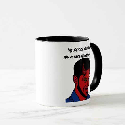 Mug Red Devil Demon Man Lucifer Hell cite Art (Devant droit)