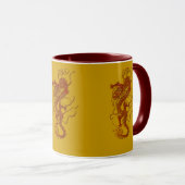 Mug Red Dragon Asian Art Design (Devant droit)