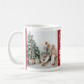 Mug Red Eat Drink et Joyeux Collage photo Noël (Gauche)