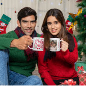 Mug Red Faux Foils Joyeux Noël Photo de Noël