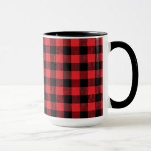 Mug Red Flannel Buffalo Check Motif