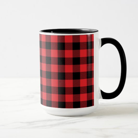 Mug Red Flannel Buffalo Check Motif (Droite)