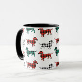 Mug Red Flannel Noël Dachshunds (Devant gauche)