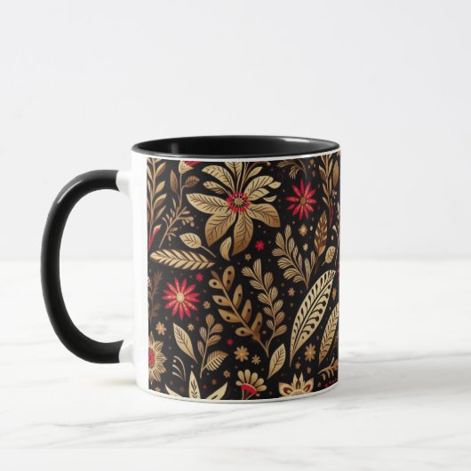 Mug Red Floral Mexican High (Gauche)