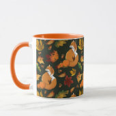 Mug Red Fox Feuilles Acorns Green (Gauche)