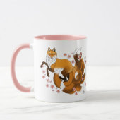 Mug Red Fox Tails Kitsune Kasai (Gauche)
