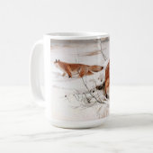 Mug Red Foxes in the Winter Snow (by Wilhelm Kuhnert) (Devant gauche)