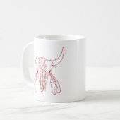 Mug Red Ghost Dance Buffalo ligne muette (Devant gauche)