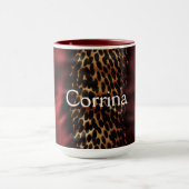 Mug Red Gold Faux Cowgirl Southwest Cowhal Nom (Centre)