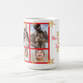 Mug Red Gold Merry Christmas Best Dad Ever Photo (Centre)