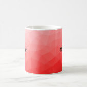 Mug Red gradient geometric mesh pattern Monogram (Centre)