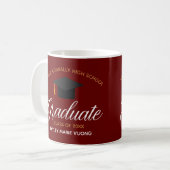 Mug Red Graduate 2023 Cadeau de graduation personnalis (Devant gauche)