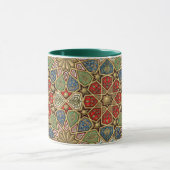 Mug Red Green Blue Faux Gold Motif d'art arabe (Centre)