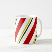 Mug Red Green & Gold Brown Bonbons Stripes Noël (Devant droit)