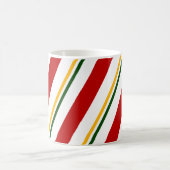 Mug Red Green & Gold Brown Bonbons Stripes Noël (Centre)
