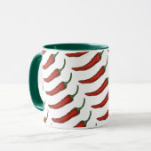 Mug Red Green Hot Spicy Chili Pepper Foody (Devant gauche)