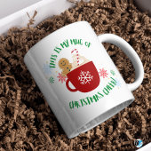 Mug Red & Green Personal Snowflakes & Stars Fun Xmas