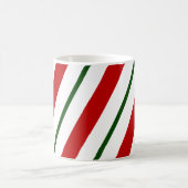 Mug Red Green & White Sucre de canne Stripes Noël (Centre)