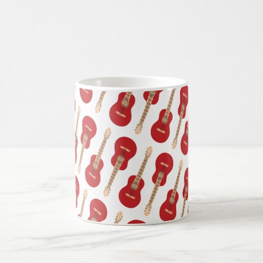 Mug Red Guitar Pattern (Centre)