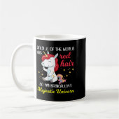 Mug Red Hair Majestic Unicorn Funny Ginger Head Pride (Gauche)