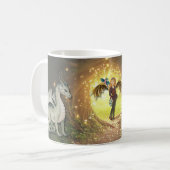 Mug Red-Haired Dragon Girl Forest Portal Art (Devant gauche)