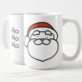 Mug Red Hat Christmas Santa Drawing with and HoHoHo