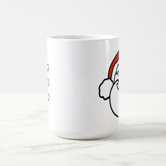 Mug Red Hat Christmas Santa Drawing with and HoHoHo (Centre)