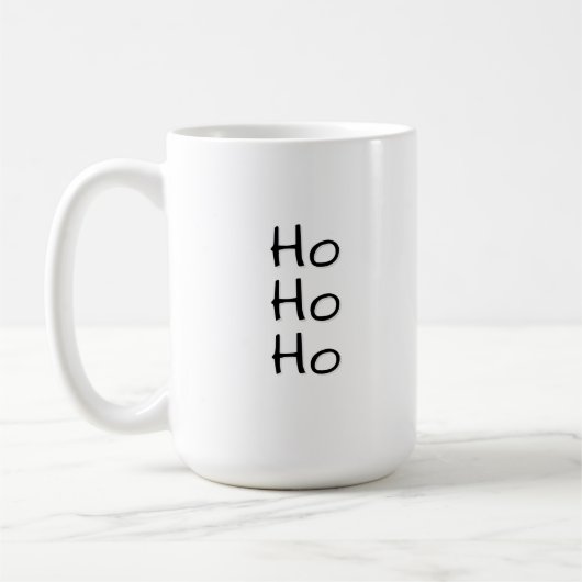 Mug Red Hat Christmas Santa Drawing with and HoHoHo (Gauche)