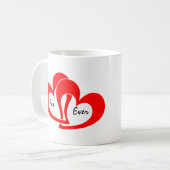 Mug Red Heart Forever Custom Valentines Day (Devant gauche)