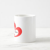 Mug Red Heart Forever Custom Valentines Day (Centre)