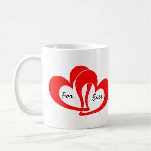 Mug Red Heart Forever Custom Valentines Day