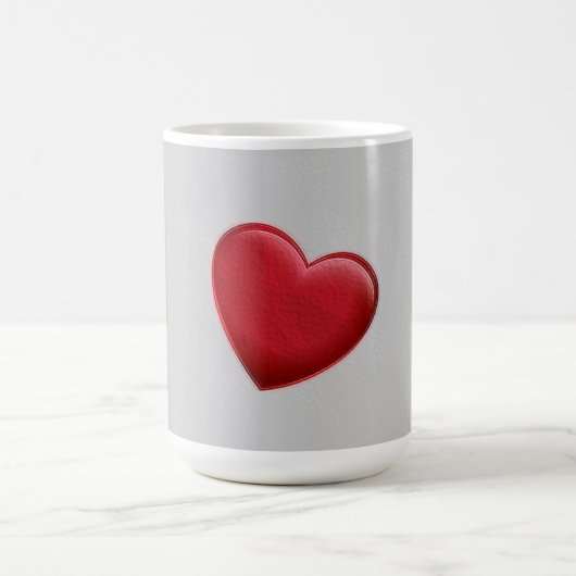 Mug Red Heart Grey Mariage d'amour tendance (Centre)