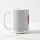 Mug Red Heart Grey Mariage d'amour tendance (Gauche)