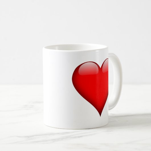 Mug Red Heart Love (Devant droit)