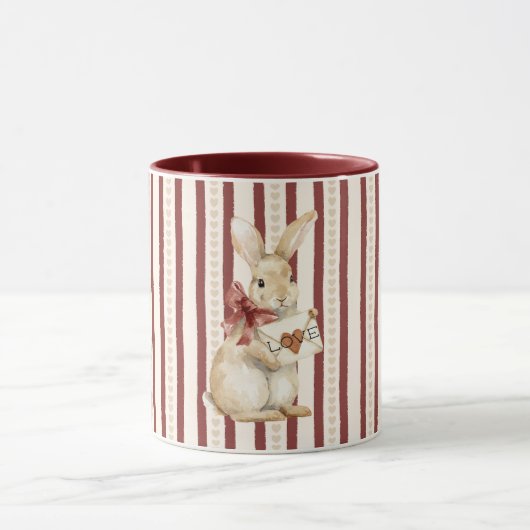 Mug Red Heart Love Bunny Rabbit (Centre)