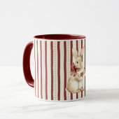 Mug Red Heart Love Bunny Rabbit (Devant gauche)