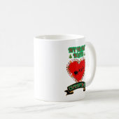 Mug Red Heart Père Noël Sleigh Reindeer Noël (Devant droit)
